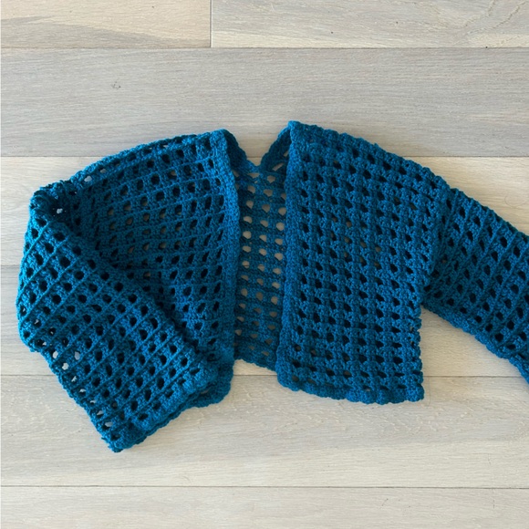 Crochet knit chunky cardigan - Picture 1 of 3